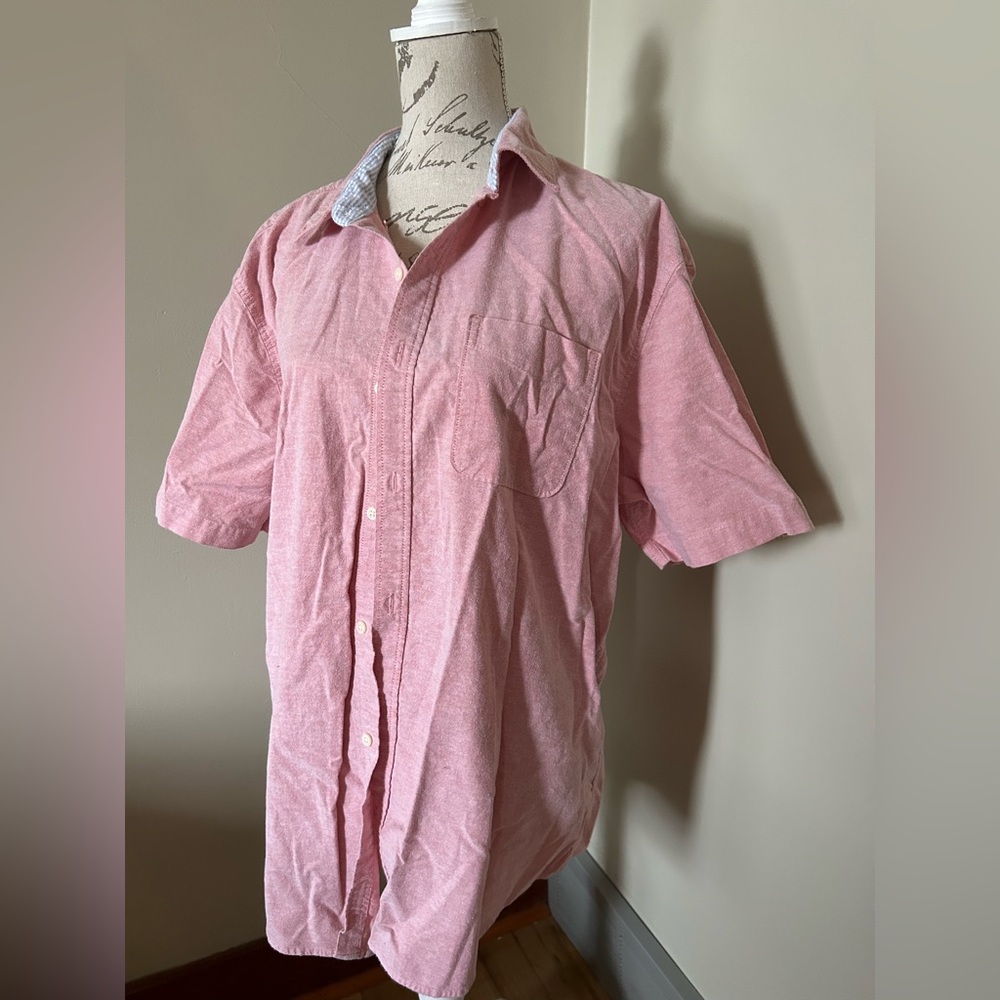 Denver Hayes Light Red Casual Button Down Shirt